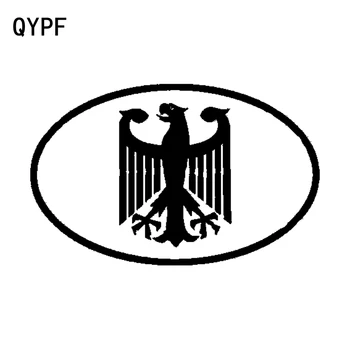 QYPF 15.6 CM*9.8 CM Moda Alman Kartal Crest Oval Araba Sticker Vinil Çıkartması Aksesuarları C15-0863