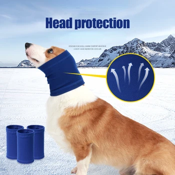 Rahat Pet Köpek Rahatlatıcı Başlık Gürültü Geçirmez Earmuffs Anti-Thunder Köpek Kulaklar Kapak Yüksek Elastikiyet Pet Bakım Türban