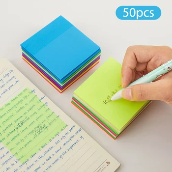 Renkli Pet Temizle Yapışkan Notlar Bloknot Şeffaf Yapışkan Notlar Kendinden yapışkanlı Yapışkan hatırlatıcı not kağıdı Öğrenci Ofisi için