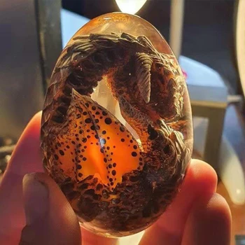 Reçine Ejderha Yumurta Süs Koleksiyonu Dekor dinozor yumurtası Lav ejderha yumurtası Heykeli Kristal Mineral Taş Reiki Ev Dekorasyon