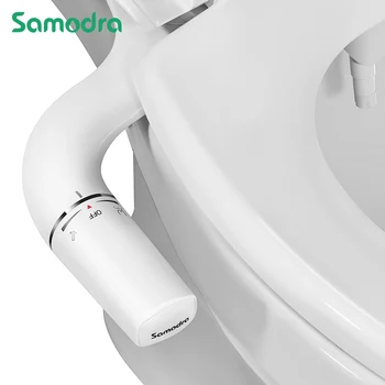 SAMODRA Bide Eki Ultra-İnce Tuvalet Koltuk Eki Çift Meme Bide Ayarlanabilir Su Basıncı Olmayan Elektrikli Ass Püskürtücü