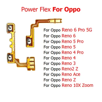 Ses Flex Oppo Reno 6 5 4 3 Reno2 Z Ace Pro Se 5G Güç Açık Kapalı Düğmesi Ses Anahtarı Anahtar Kontrol Flex Kablo