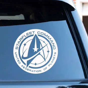 Sevimli Star Trek Picard Araba Assessoires Yaratıcı vinil yapışkan Araba Çıkartmaları Ve Çıkartmaları Pencere Sticker Araba-Styling Çıkartması