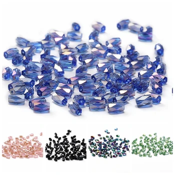 Silindir kristal boncuklar Takı Yapımı için 27 Renk AB 50 adet 2*4mm Avusturya Kristal 18 Kesme Yüzleri dağınık boncuklar DIY El Sanatları C-2