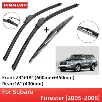 Subaru Forester 2005-2008 için Ön arka cam silecek lastikleri Fırça Kesici Aksesuarları J Kanca 2005 2006 2007 2008