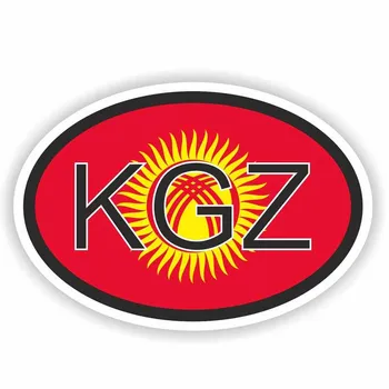Sıcak Satış Kırgızistan KGZ Ülke Kodu Pencere Araba Sticker Yansıtıcı Çıkartma Araba Aksesuarları