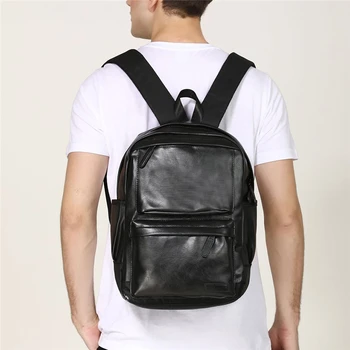Sırt çantası Erkekler Moda Hakiki Deri Sırt Çantaları, Anti-hırsızlık Çanta Tiki Tarzı Kolej Genç okul çantası laptop Çantası İçin
