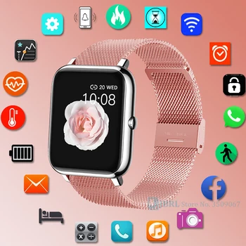 Tam dokunmatik akıllı saat Erkekler Kadınlar İçin Smartwatch Android IOS Spor İzci Elektronik Akıllı Saat Spor Su Geçirmez akıllı saat