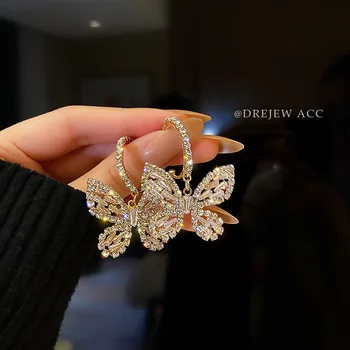 Tam Matkap Butterfly2021new Gelgit Güney Kore Mizaç Moda Web Ünlü Küpe Kadın Gelişmiş Anlamda Atmosfer Eardrop