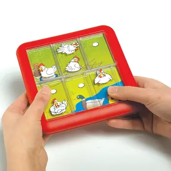 Tavuk Shuffle Sürgülü Bulmaca Kurulu Oyunu KÖK Oyuncak Kompakt Taşınabilir Seyahat Dostu Durumda Çocuklar Ve Yetişkinler İçin Harika Bir Oyun
