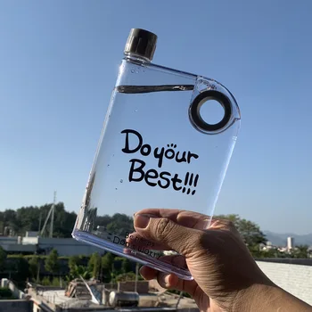 Taşınabilir Kitap Kağıt Bardak Şişe Bpa Ücretsiz Düz Su Şişesi Şeffaf Kağıt Pedi Su Şişesi Düz İçecekler Su ısıtıcısı içme şişesi Su