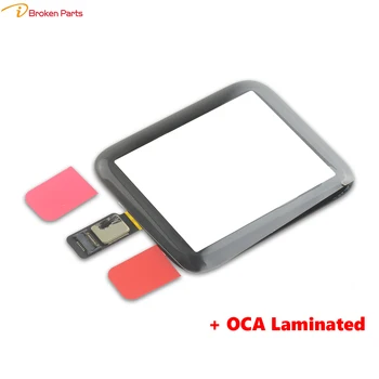 Test dokunmatik ekran digitizer Cam Lens Paneli İçin OCA ile Apple Watch Serisi 2 3 4 5 6 38mm 42mm S5 S6 40mm 44mm Onarım Bölümü