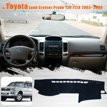 Toyota Land Cruiser Prado 120 için J120 2003~2009 Konsol Pano Süet Mat Koruyucu Güneş Örtüsü