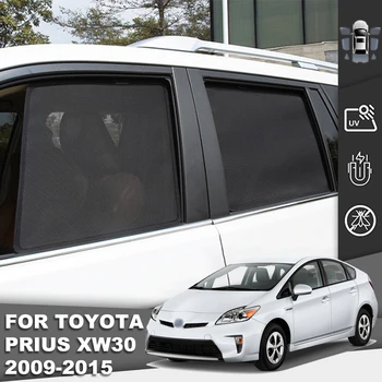 Toyota Prius için XW30 2009-2015 Manyetik araba güneşliği Kalkan Ön Cam Çerçeve Perde Arka Yan Pencere Güneş Gölge Siperliği