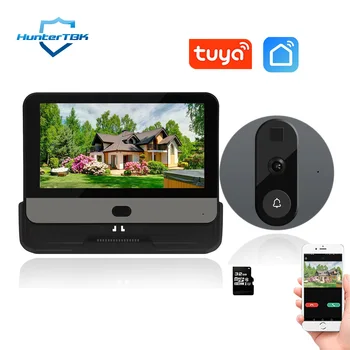 Tuya Akıllı gözetleme kamerası 1080P HD Video Kapı Zili Wifi Ev Zili PIR Hareket Algılama İnterkom Ev Gözetim için