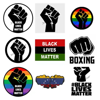 Tuzlu Su johnny'nin BLM Eşcinsel Gurur LGBT Siyah Lives Matter Etiket LGBTQ-IA Gökkuşağı Bayrağı Premium Vinil Çıkartması Araba Tampon İşareti