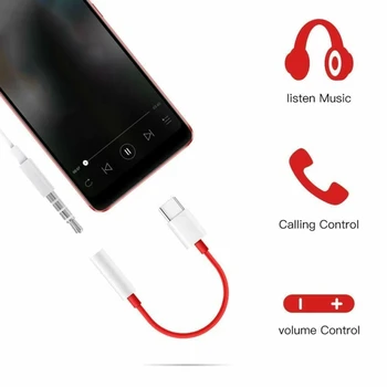 USB Tip C Erkek 3.5 mm Kulaklık adaptör jak Aux Ses Oneplus 6T 7 Pro Evrensel Kablo Dönüştürücü Müzik Konnektör Adaptörü