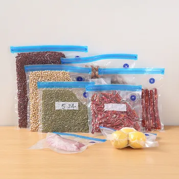 Vakum Sıkıştırma Çanta Kullanımlık Buzdolabı Storagehousehold Sebze Taze Tutma Çantası Gıda Sınıfı Sıkıştırılmış Gıda saklama çantası