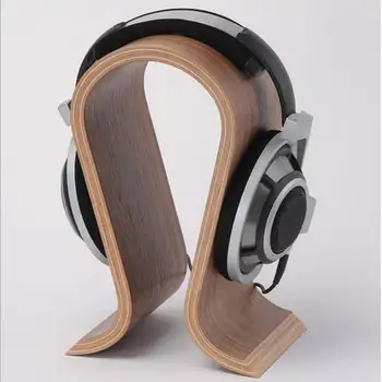 VODOOL Ahşap U Şekli Kulaklık Standı Klasik Ceviz Kulaklık Tutucu Kulaklık Askı Braketi Ev Ofis Stüdyosu Yatak Odası Kullanımı