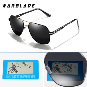 WarBLade Yeni Moda erkek Polarize Güneş Gözlüğü Marka Tasarımcısı Pilot Erkek Metal Çerçeve güneş gözlüğü Sürüş Gözlük Erkekler İçin UV