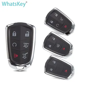 WhatsKey 3/4/5/6 Düğmeler İçin Yedek Akıllı Uzaktan Anahtar Kabuk Cadillac Escalade ESV XTS CTS ATS CT6 SRX Oto anahtar Kutu Bıçak