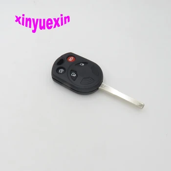 Xinyuexin 3 + 1 4 Düğmeler Bıçak Transponder Çip Anahtar Kabuk FOB ford kılıfı Kaçış C-max Odak Yedek Anahtar Kabuk FOB Vaka