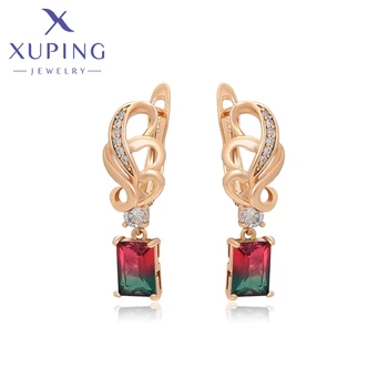 Xuping Takı Yeni Varış Charm Altın Renk Hoop Küpe Kadınlar için Hediye 810649182