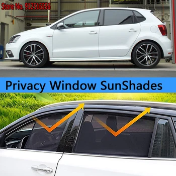 Yan Güneş Gölge Gölgeleme Koruma Pencere Şemsiyeleri Güneş Aksesuar Koruyucu Volkswagen VW POLO 6R 6C 2009 ~ 2017 5 MK5
