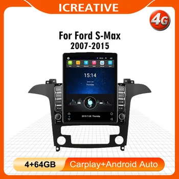 Yaratıcı Araba Multimedya Oynatıcı Ford S-Max 2007-2015 İçin 4G WiFi Carplay Autoradio 2 Din 9.7 İnç Tesla Ekran GPS Navigator