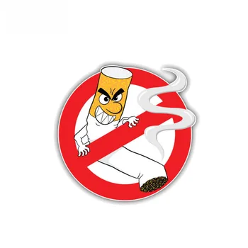 Yaratıcı Komik Hiçbir Sigara Araba Sticker PVC Vücut Cam Aksesuarları Kapak Çizikler Su Geçirmez Oto Çıkartması Dizüstü Dekorasyon