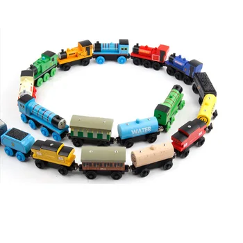 Yeni Emily Ahşap Tren Manyetik Ahşap Trenler Model Araba Oyuncak ile Uyumlu Brio Marka Parça Demiryolu Lokomotifler Oyuncaklar Çocuk için