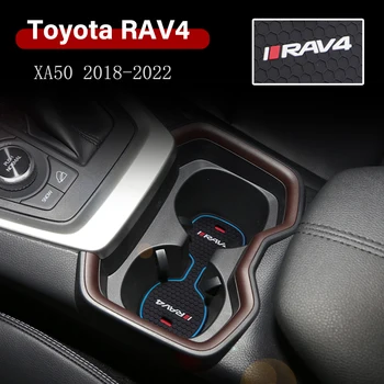 Yeni Kaymaz fincan altlığı Toyota Rav4 XA50 2018 2019 2020 2021 2022 RAV 4 XA 50 Araba Bardak Bardak Tutucu Paspaslar Lateks Coaster