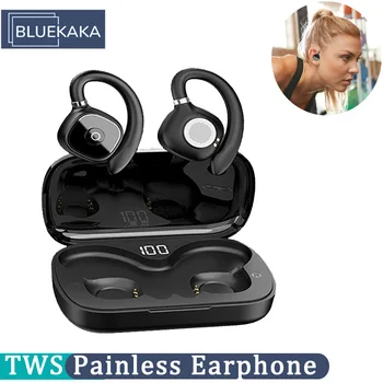Yeni Simüle Kemik İletim kablosuz kulaklık Bluetooth 5.3 HIFI Bas Spor Kulaklık Gürültü Azaltma Ağrısız Aşınma Kulaklık
