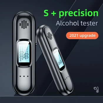 Yeni Taşınabilir Alkol Test Cihazı temassız Breathalyzer Şarj Edilebilir LED Ekran İle dijital ekran Otomatik Nefes Alkol Testi