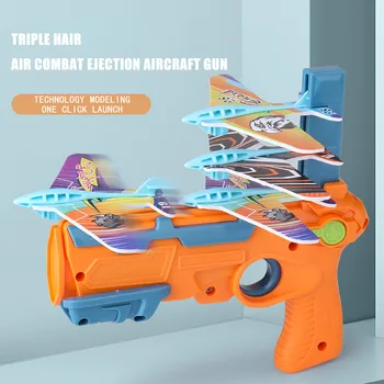 Yeni Uçak Başlatıcısı Kabarcık Mancınık Küçük Uçaklar İle Komik Uçak Uçak Oyuncaklar Çocuklar için Açık Spor atıcılık Oyunu