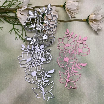 Yeni Çiçek yaprak şube Metal Kesme Ölür DIY Scrapbooking Albümü Kağıt Kartları Dekoratif El Sanatları Kabartma Kalıp Kesim