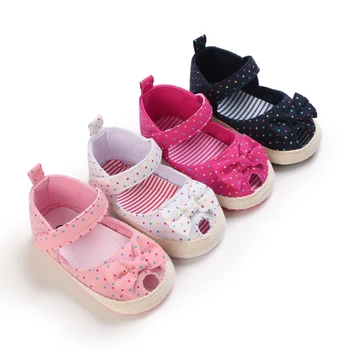 Yenidoğan Toddler Bebek Ayakkabıları Kız Bebek Beşik Ayakkabı Prenses Çiçek Yay Bebek Pamuk Taban İlk Yürüteç 0-18 Ay bebek ayakkabısı