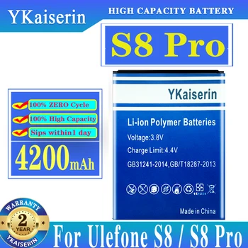 YKaiserin 4200mAh Yeni Pil Ulefone S8 / S8 Pro S8Pro Yedek Pil + Takip Numarası
