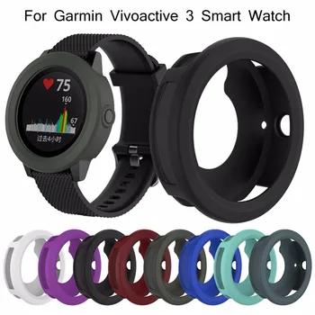 Yumuşak silikon koruyucu kılıf Kapak Garmin Vivoactive 3 İçin akıllı saat Koruyucu Kabuk Çapı 45.4 MM Saat Aksesuarları