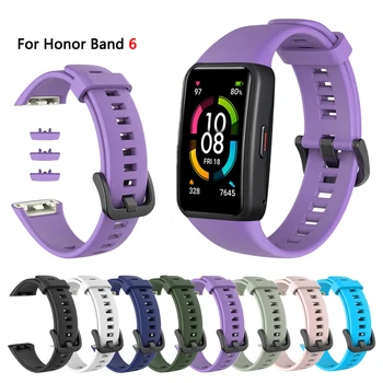 Yumuşak Silikon saat kayışı Huawei Band 7 6 Smartwatch Aksesuarları Onur band 6 7 Yedek spor bilezik Aksesuarları
