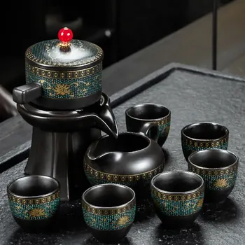 Yüksek dereceli taş taşlama yarı otomatik çay Seti, yaratıcı Kung Fu çay Sıcak satış çay seti.Yaratıcı Çay töreni malzemeleri