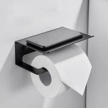Yüksek Kaliteli Banyo Rulo Tutucu Paslanmaz Çelik Cep Telefonu kağıt havlu tutacağı rulo kağıt havlu tutucu