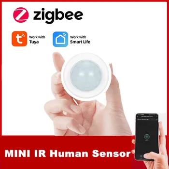 Zigbee Tuya Mini Akıllı Ev insan Hareket Hareketi Vücut PIR Dönüştürücü Sensörü Akıllı Yaşam Güvenlik Kablosuz Bağlantı ışığı
