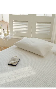 Çift kişilik yatak örtüsü yatak kalın çarşaf moda basit tasarım desen cilt dostu