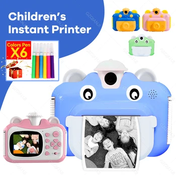 Çocuk Anında Baskı Kamera Yazıcı çocuk oyuncakları Termal Baskı Kamera 1080P HD Dijital fotoğraf kamerası Makinesi doğum günü hediyesi