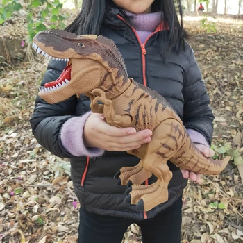 Çocuk oyuncakları inanılmaz sprey elektrikli yürüyüş dinozor oyuncak Tyrannosaurus Rex Lay yumurta ışıkları kükreme sesler çocuklar çocuk doğum günü hediyeleri
